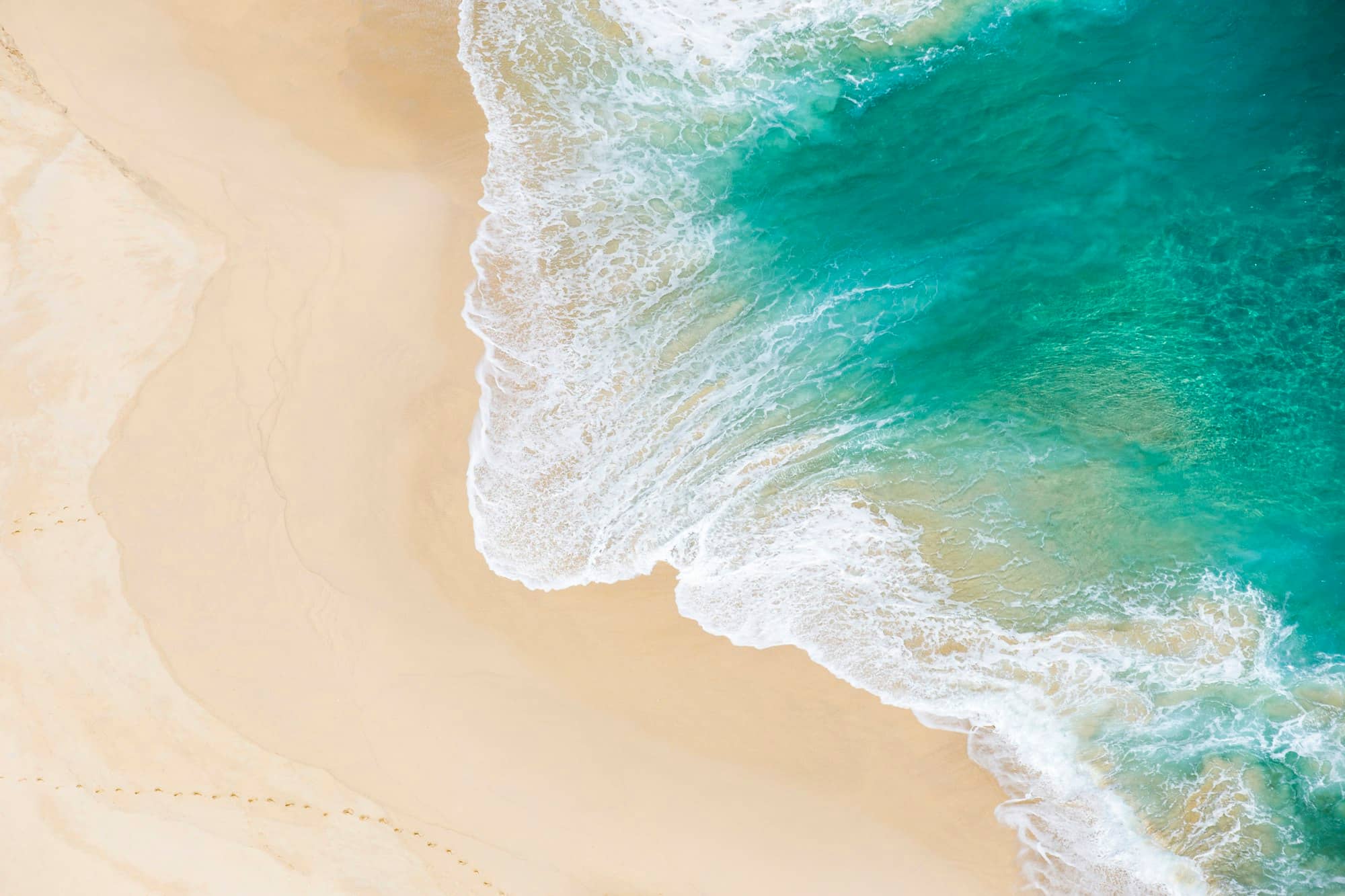 aerial shot of seawaves