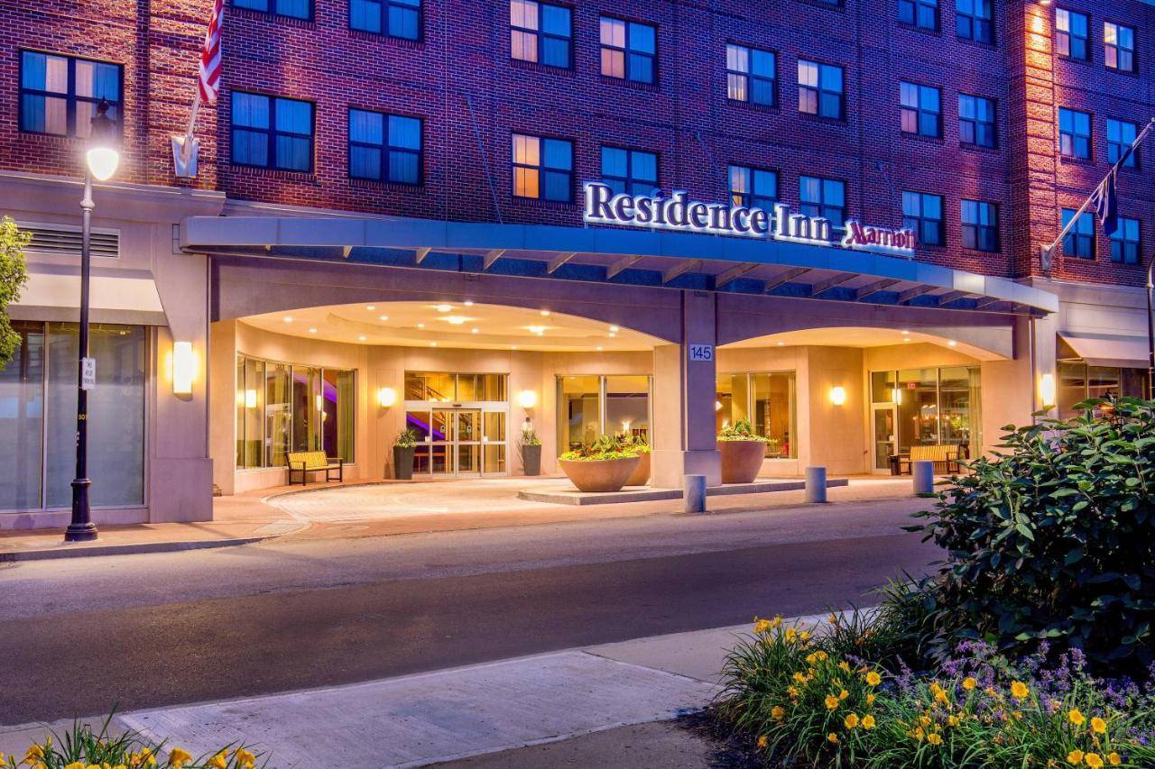 an empty street in front of a building at Residence Inn by Marriott Portland Downtown Waterfront in Portland