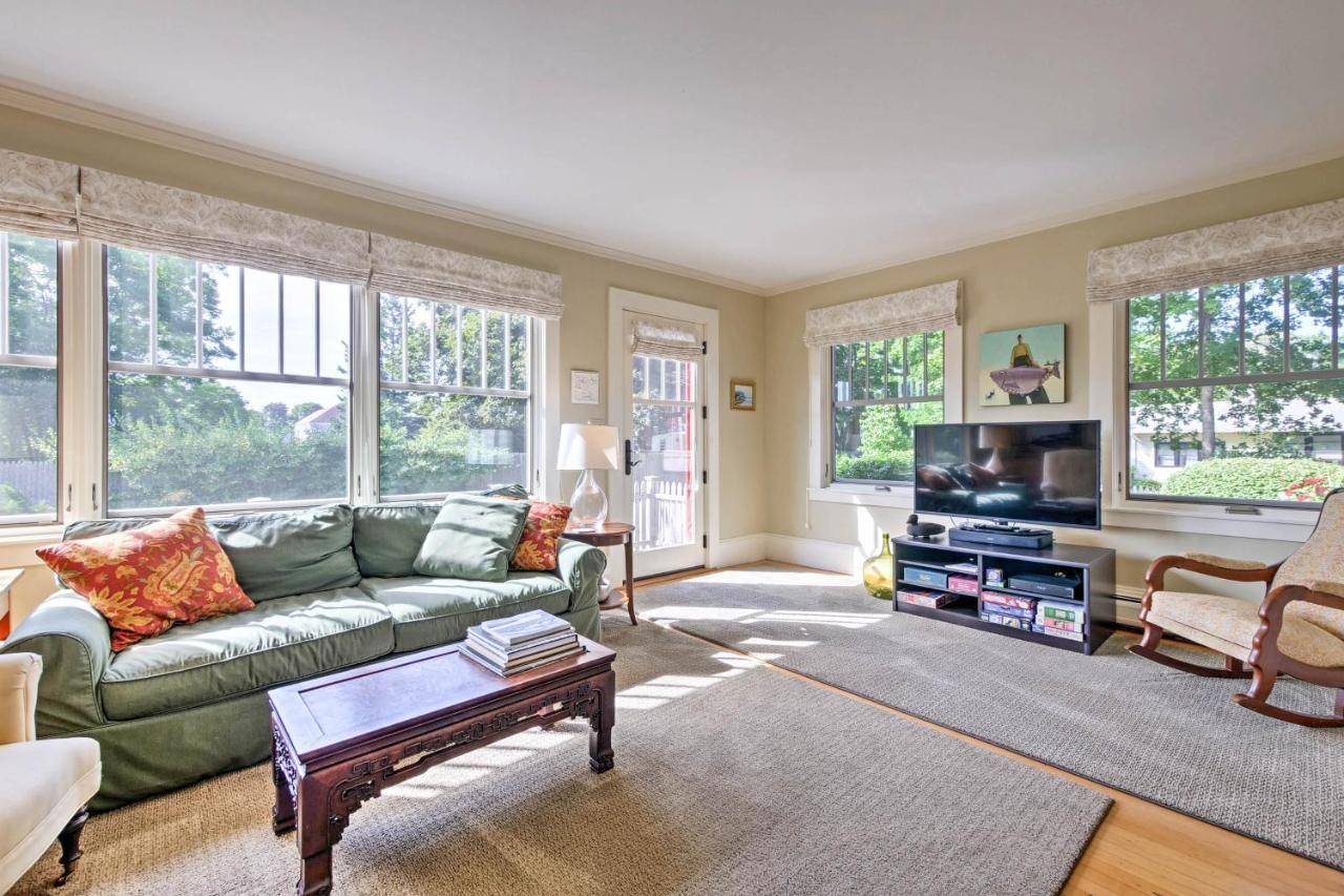 a living room with a couch and a tv at Southwest Harbor Home-3 Min to Acadia Natl Park in Southwest Harbor